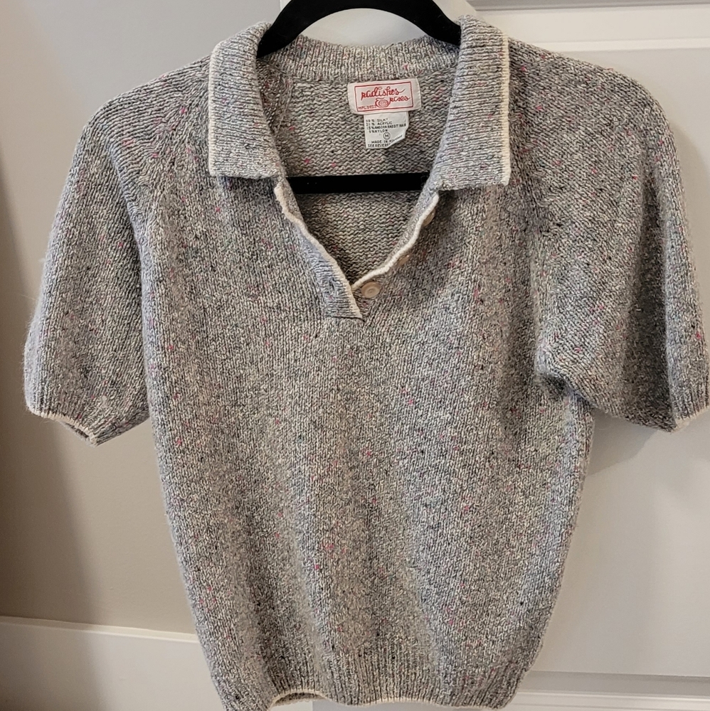VINTAGE silk/angora women's polo